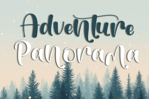 Adventure Panorama: The Script Font of Evening Glow