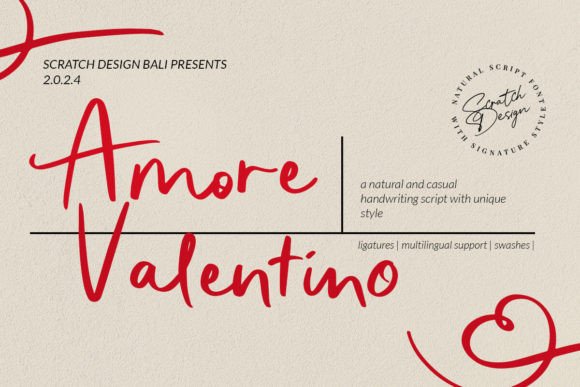 Amore Valentino: A Guide to This Handwriting Script Font
