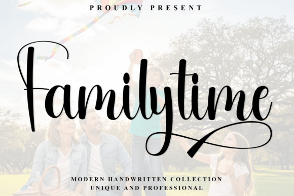 Familytime: Crafting Elegance with a Modern Handwritten Script