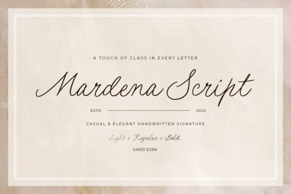Mardena: The Handwritten Signature Script for Modern Brands