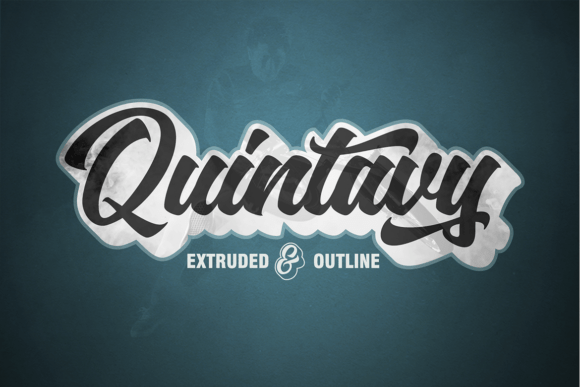 Quintavy: A Script Font with Bold, Layered Impact