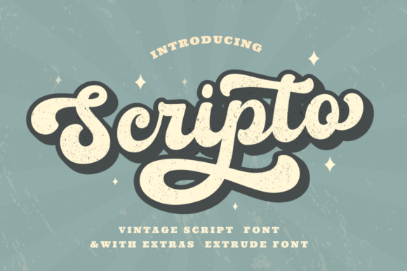 Scripto: A Bold Retro Script for Modern Designs