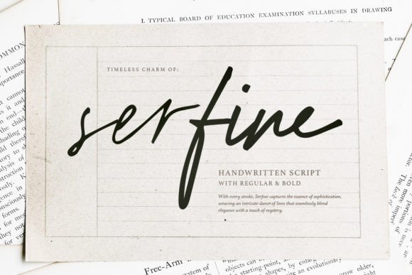 Serfine: A Handwritten Script for Authentic Branding